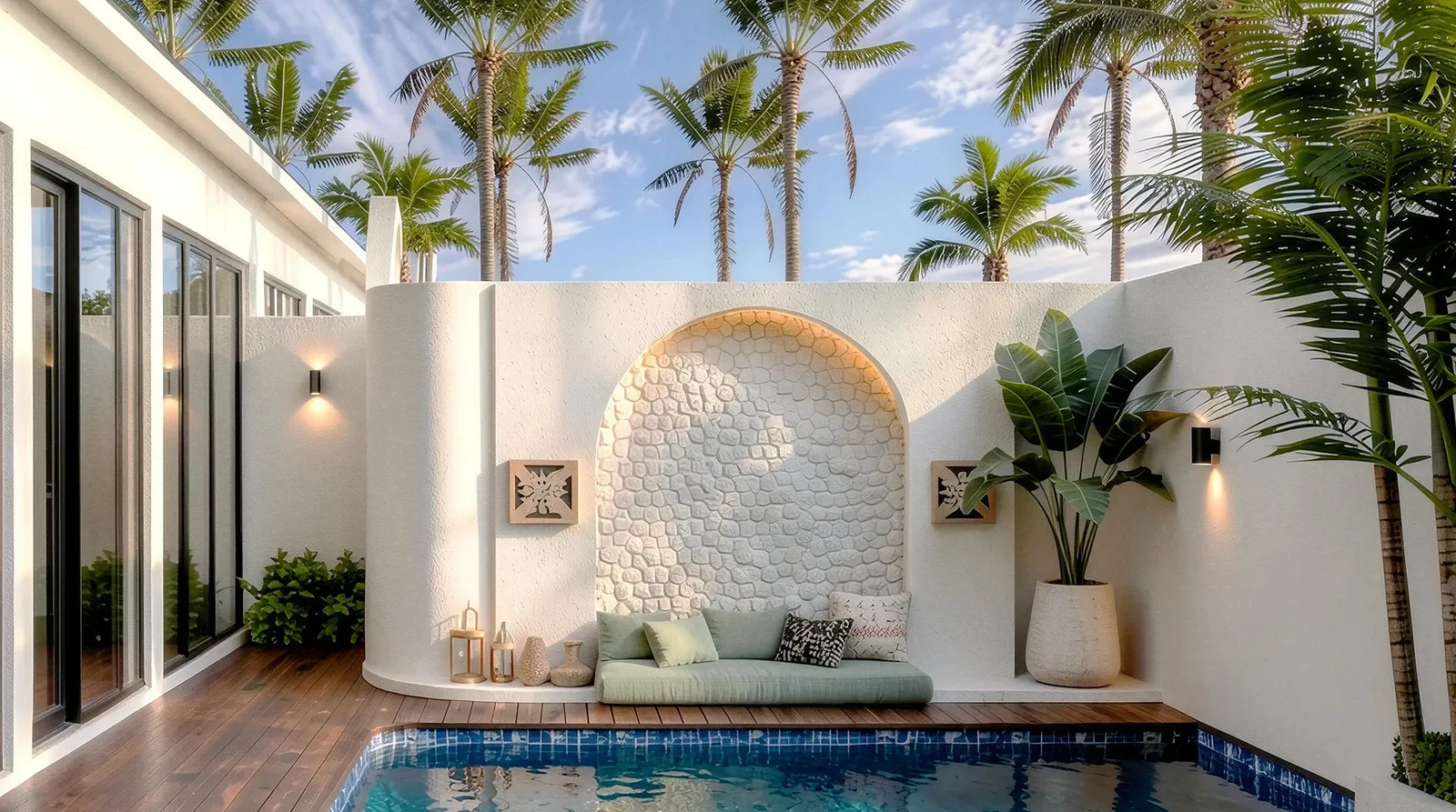 Seminyak Residence — бассейн у спальни