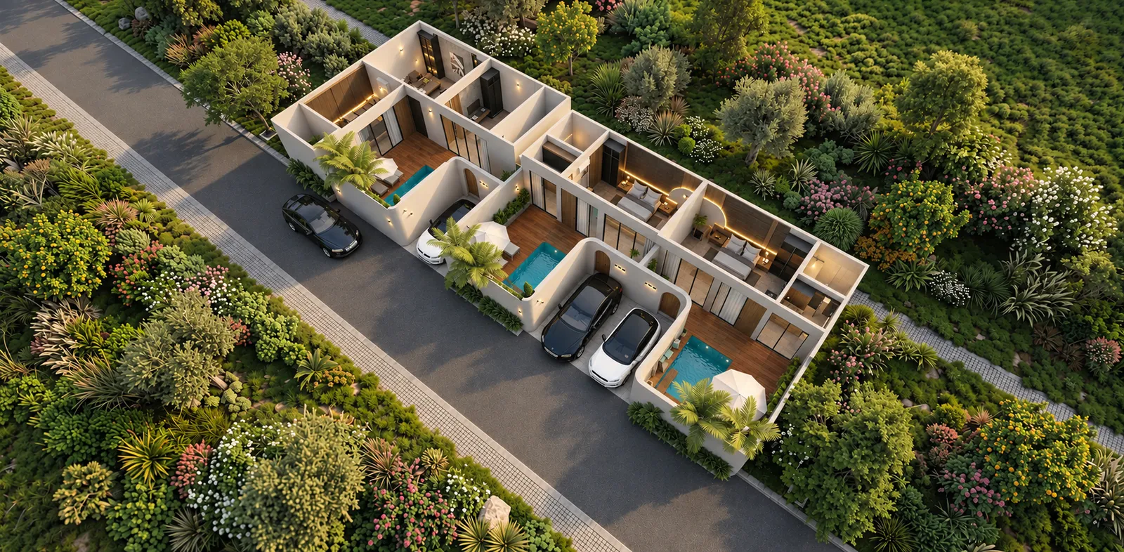 Seminyak Residence — виллы с высоты